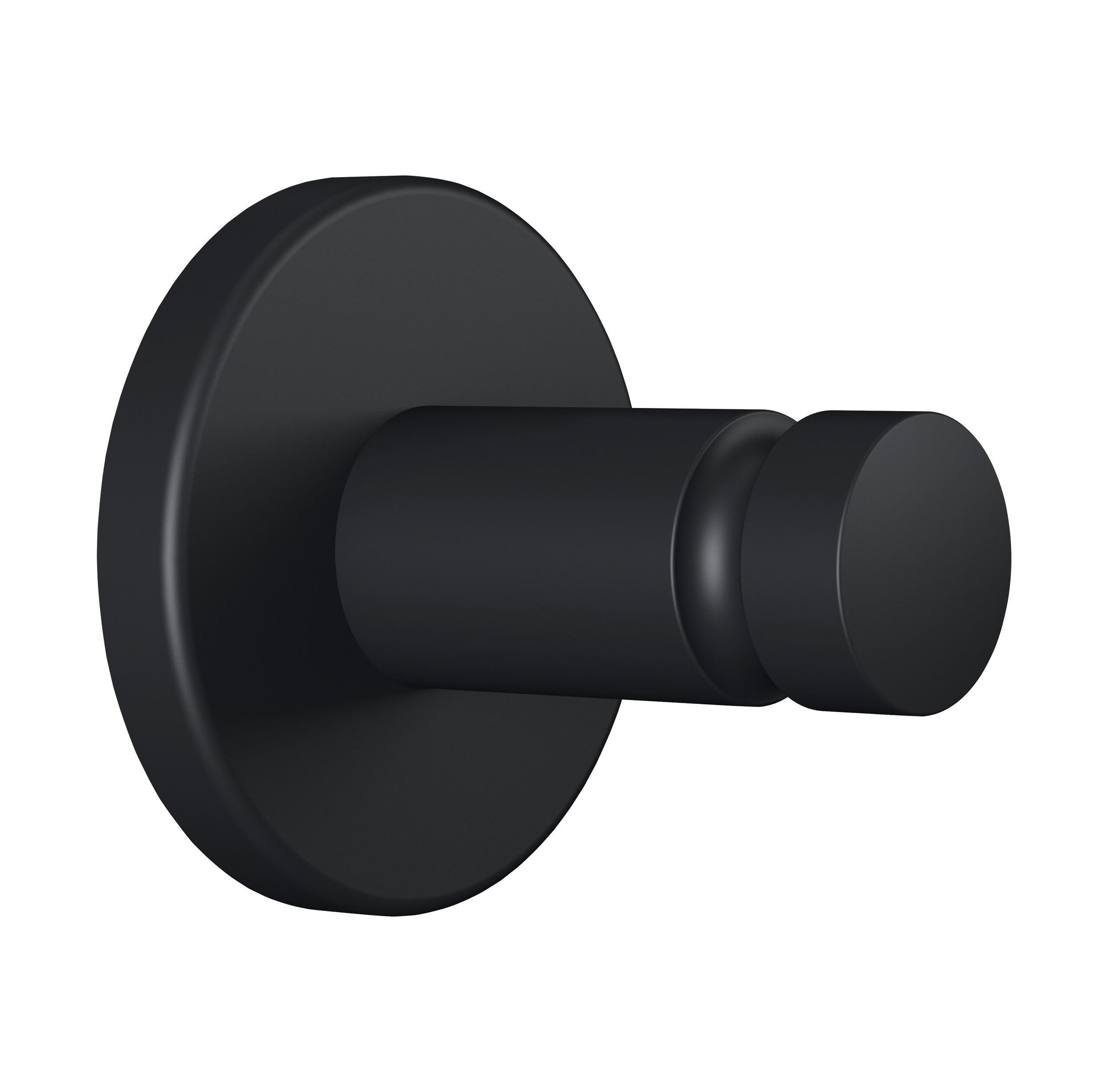 WANDHAKEN  in Schwarz  - Schwarz, Basics, Metall (3,7/3,6/3,7cm) - Tesa