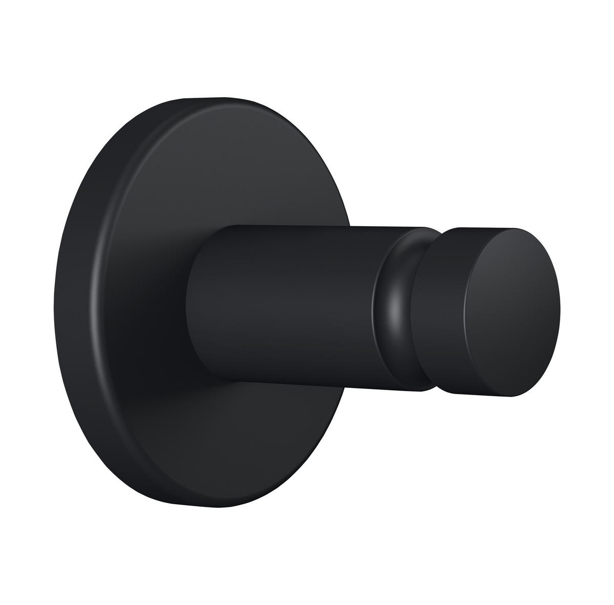 WANDHAKEN  in Schwarz  - Schwarz, Basics, Metall (3,7/3,6/3,7cm) - Tesa