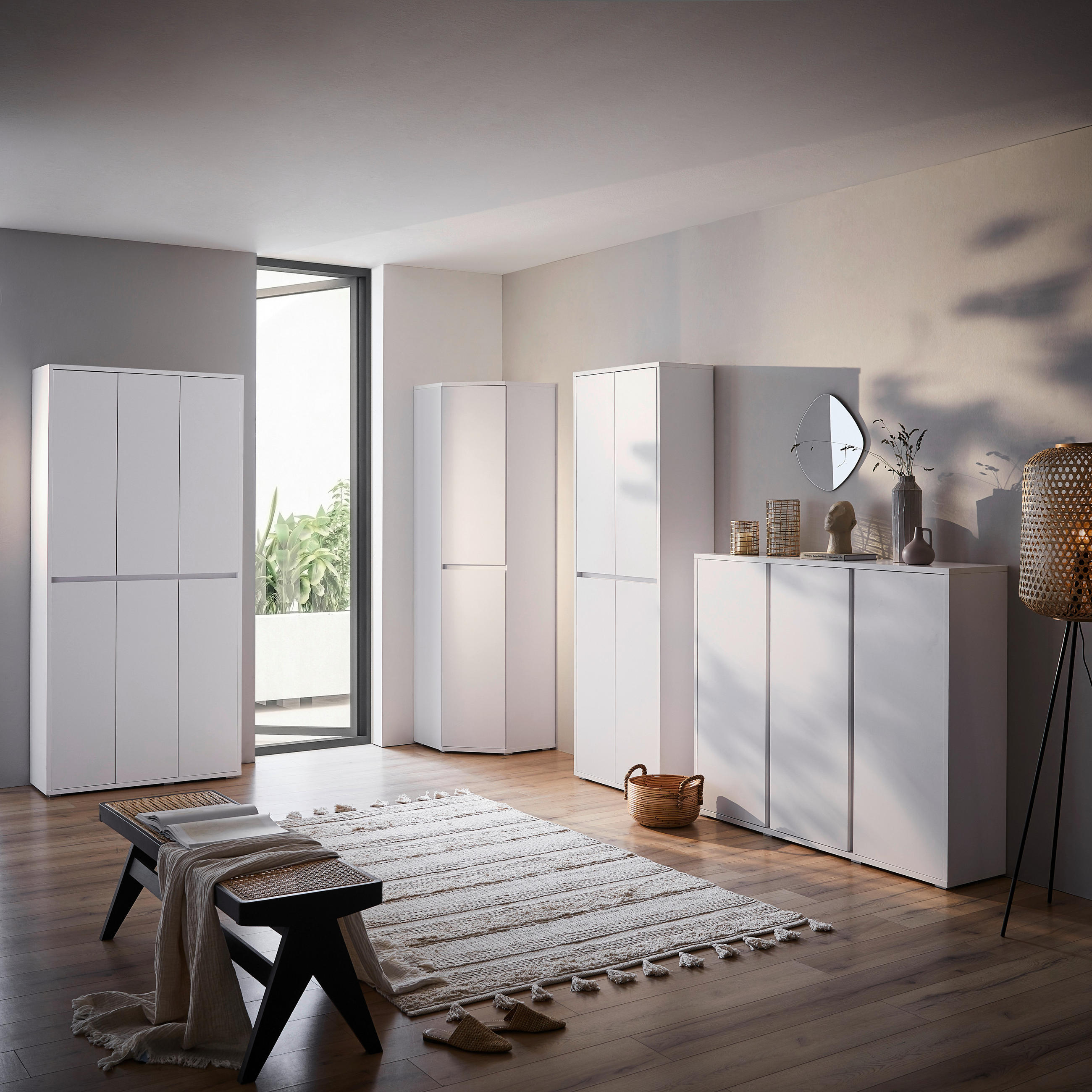 ECKSCHRANK Weiß - Weiß, KONVENTIONELL, Holzwerkstoff (60/210/60cm) - Xora