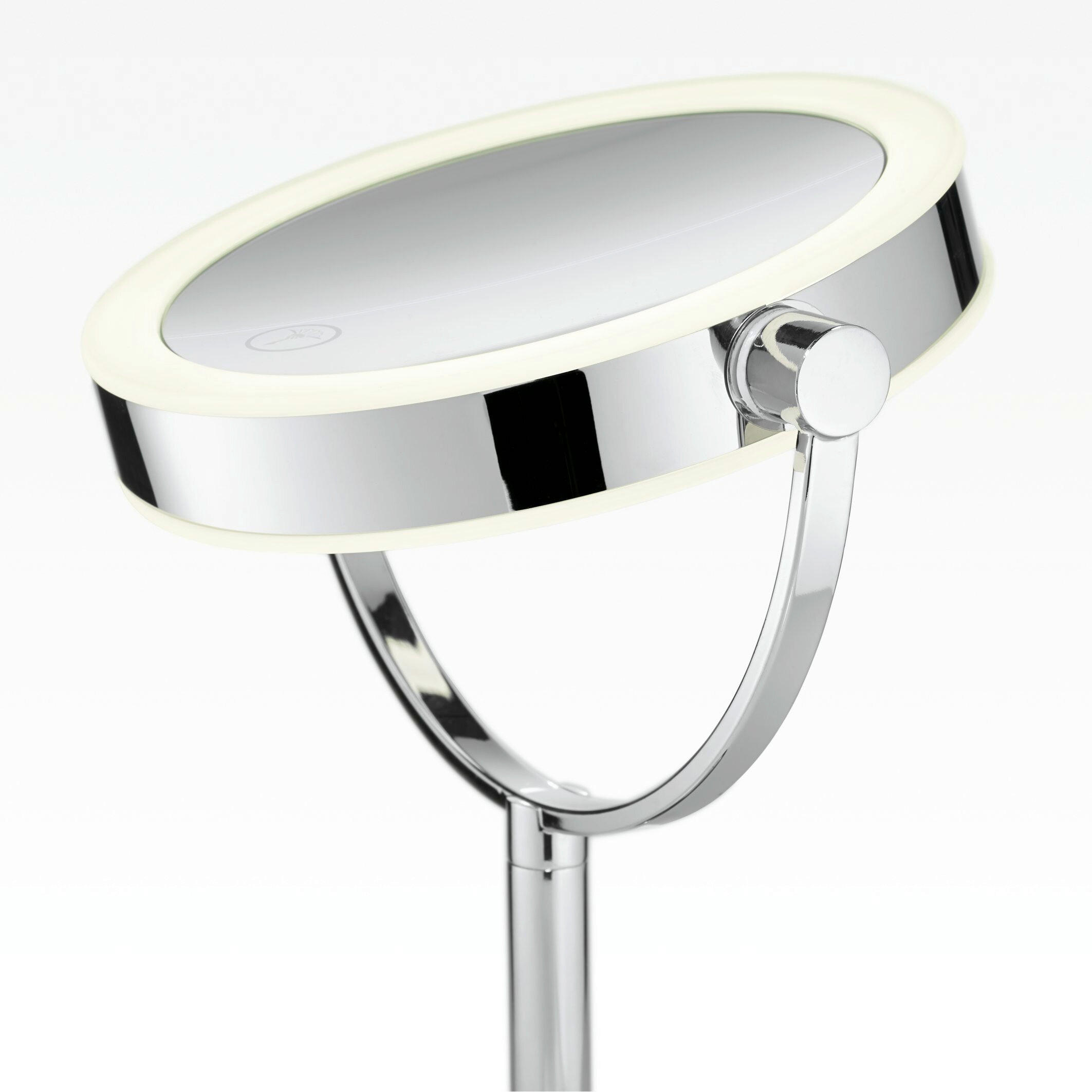 SCHMINKSPIEGEL Silberfarben  - Silberfarben, Basics, Glas/Kunststoff (19/19/37cm) - Joop!