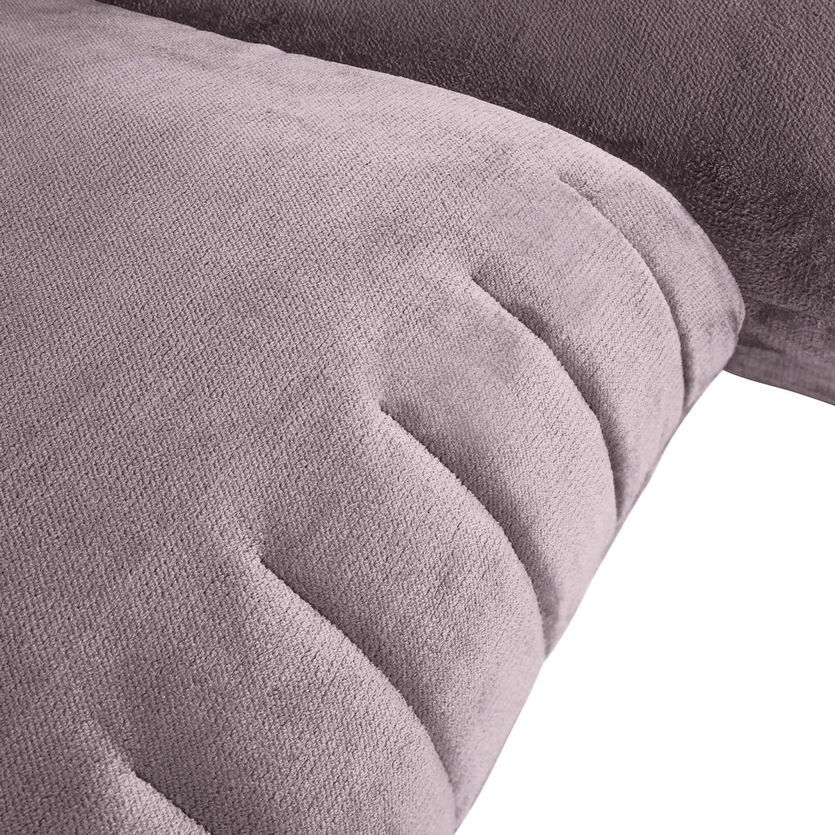 HÖRNSOFFA i plysch grå  - svart/grå, Klassisk, textil/plast (270/170cm) - MID.YOU