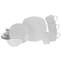 KOMBINOVANÝ SERVIS, 16-dielne, porcelán - biela, Basics, keramika - Creatable