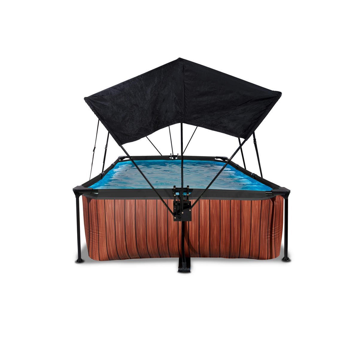 POOL-SET 220/150/65 cm  - Braun, KONVENTIONELL, Kunststoff (220/150/65cm) - EXIT Toys