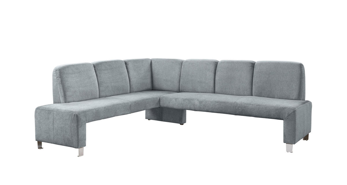 KLUPA KUTNA  tamno siva  drvo, tekstil, drvni materijal      - srebrne boje/tamno siva, Moderno, drvni materijal/drvo (263/198cm) - Livetastic