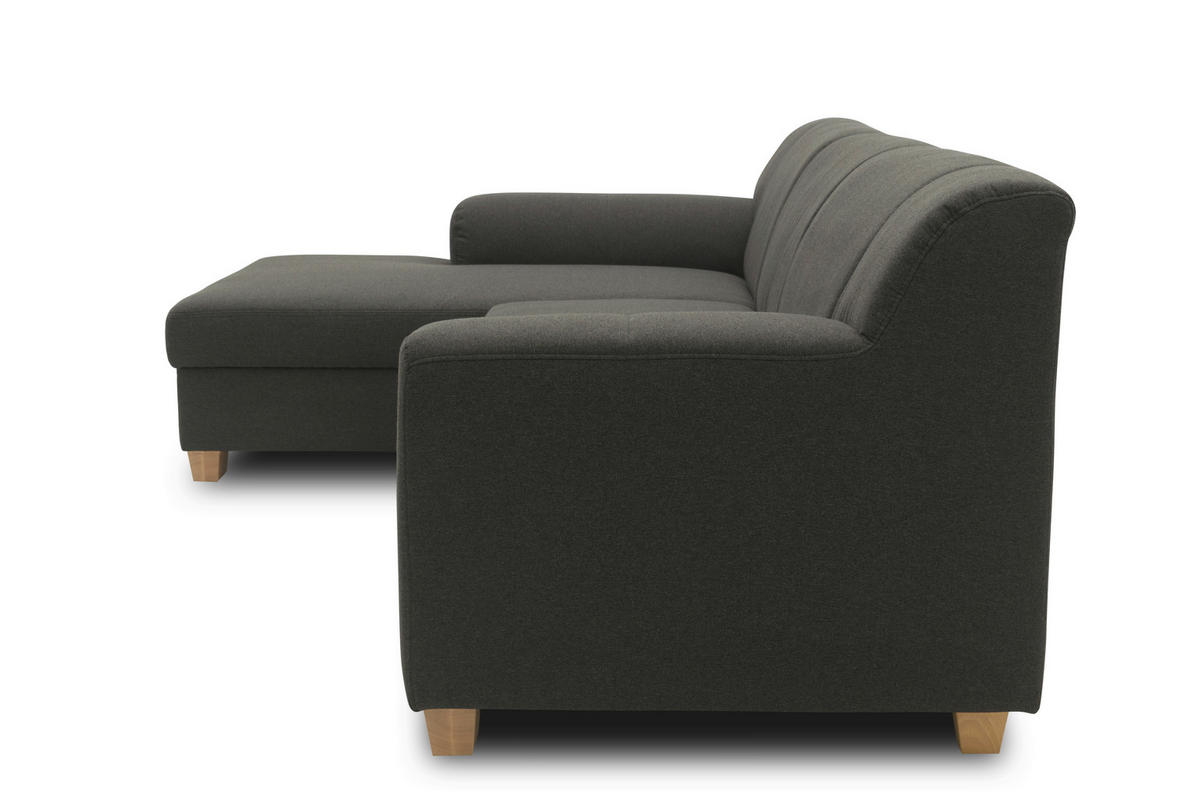 ECKSOFA TINOS Anthrazit Webstoff  - Beige/Anthrazit, Basics, Textil (273/157cm) - MID.YOU