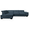ECKSOFA in Flachgewebe Blau  - Blau/Schwarz, Design, Textil/Metall (242/313cm) - Xora