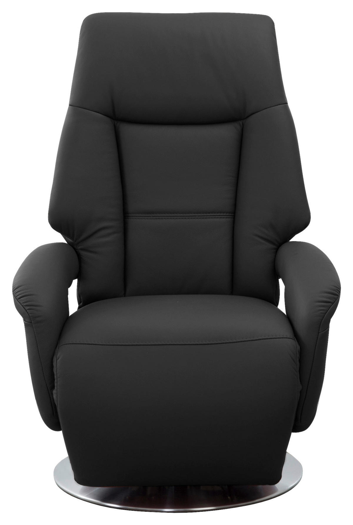 RELAXSESSEL Echtleder    - Chromfarben/Schwarz, KONVENTIONELL, Leder/Metall (74/111/77cm) - Sit & More