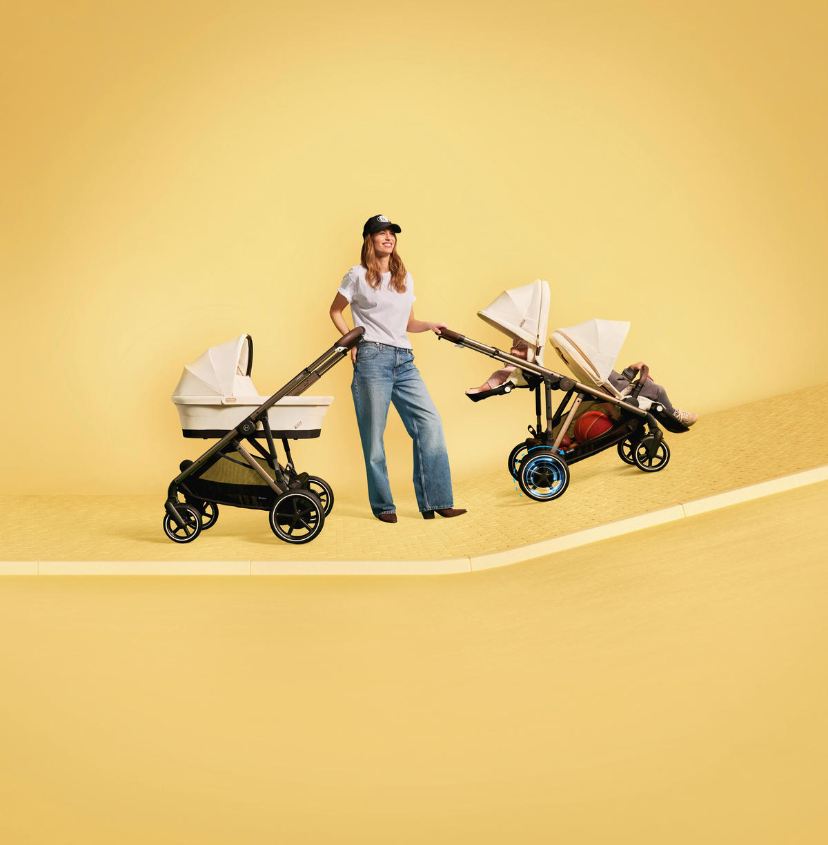 KINDERWAGEN  EGAZELLE S  Almond Beige  - Taupe, Basics, Kunststoff/Metall (94.5/66/100cm) - cybex GOLD