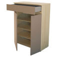 SCHUHSCHRANK 80/107/38 cm  - Taupe/Eichefarben, Design, Holzwerkstoff/Kunststoff (80/107/38cm) - Voleo