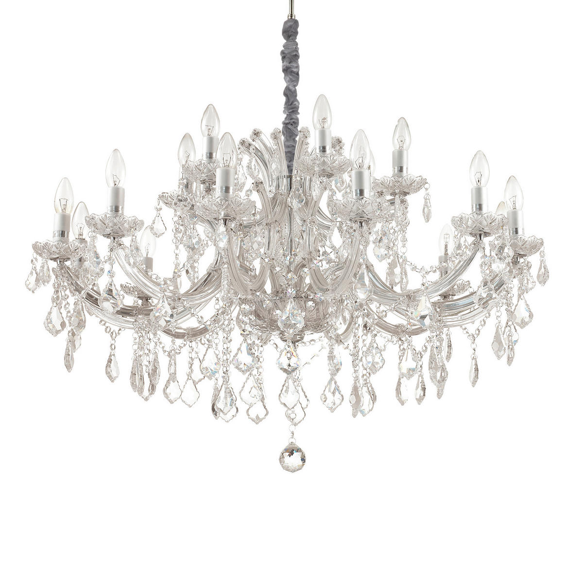 KRONLEUCHTER 96/88-170 cm   - Chromfarben, KONVENTIONELL, Glas (96/88-170cm)