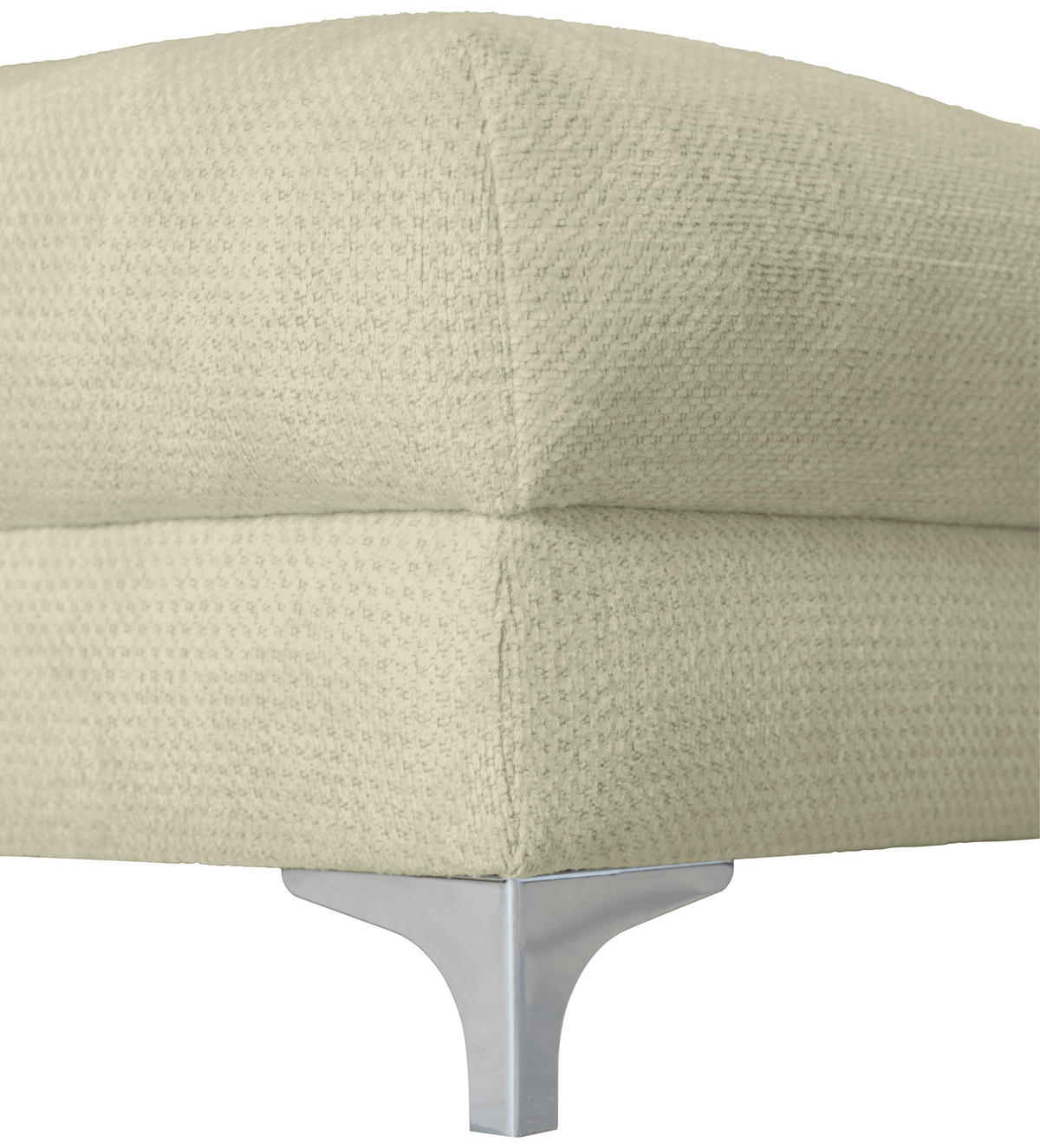ECKSOFA Beige Chenille  - Chromfarben/Beige, KONVENTIONELL, Textil/Metall (227/329cm) - Carryhome