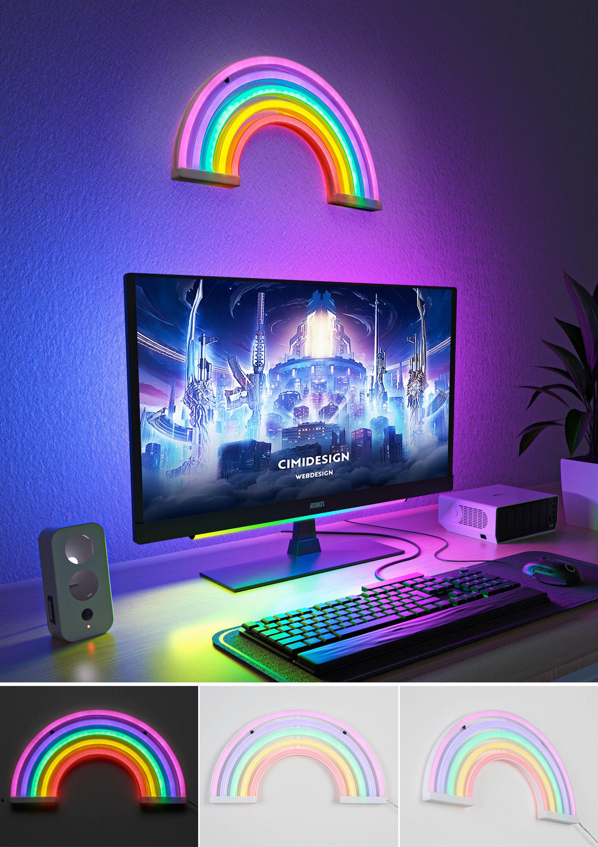 LED FALILÁMPA - áttetsző/fehér, Trend, műanyag (29,5/16/1,7cm) - Boxxx