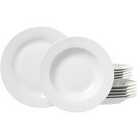 TAFELSERVICE 12-teilig  - Weiß, Basics, Keramik (27/22/28cm) - Ritzenhoff Breker