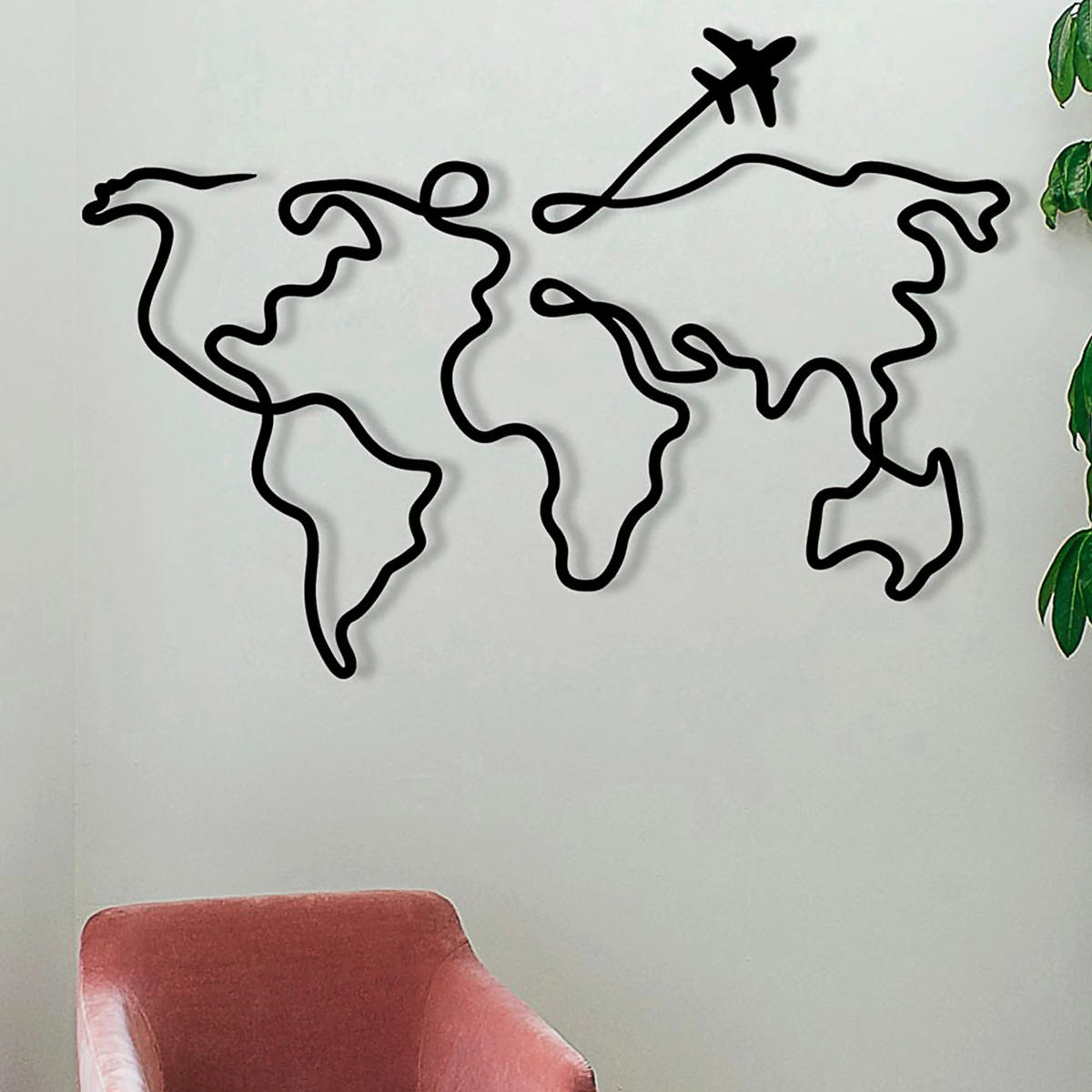METALLBILD  - Schwarz, Basics, Metall (60/42cm)