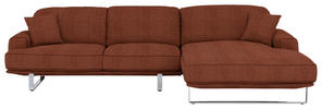ECKSOFA Rostfarben Webstoff  - Rostfarben, Design, Textil/Metall (304/184cm) - Dieter Knoll