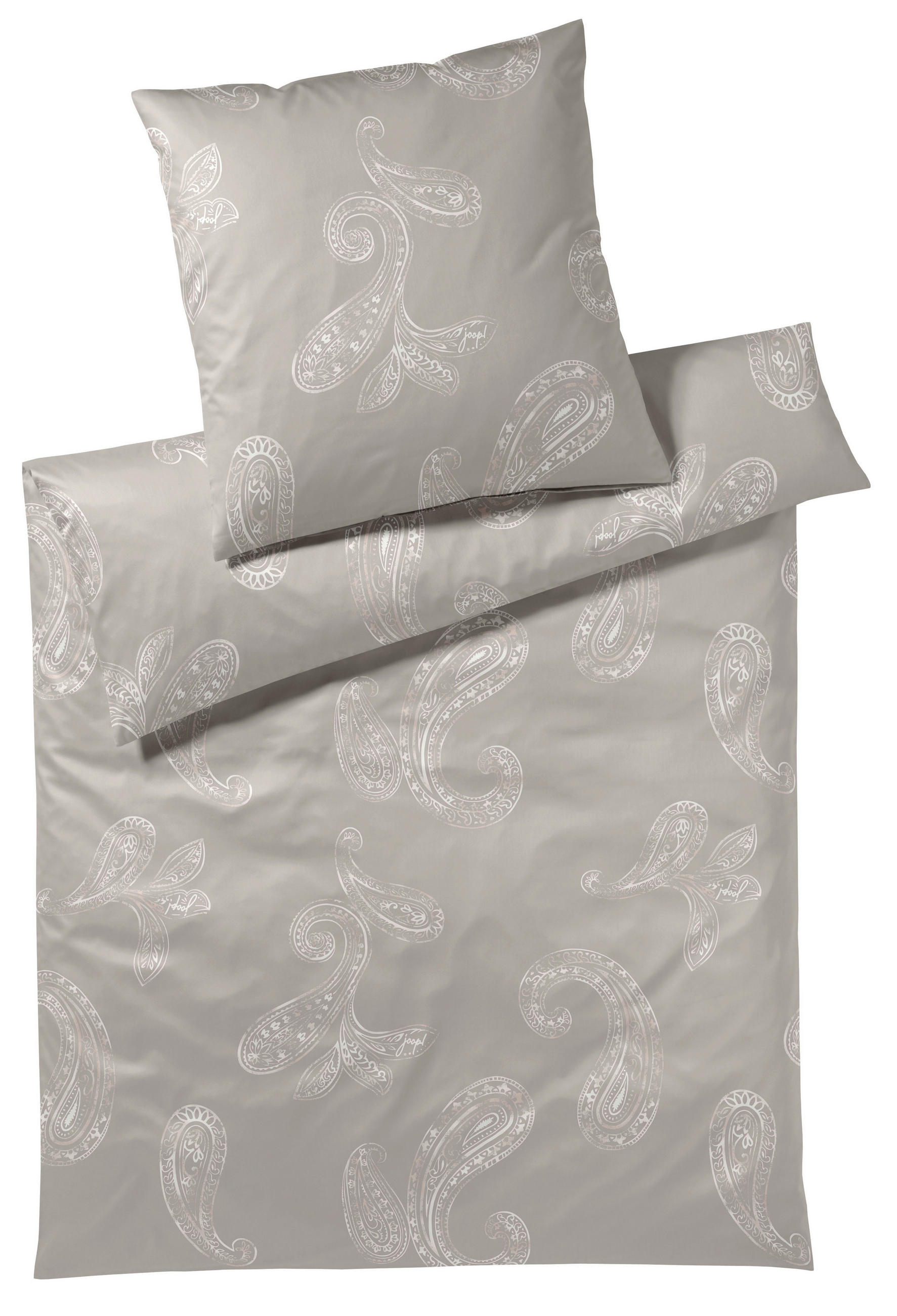 POVLEČENÍ, makosatén, šedohnědá, 140/200 cm  - šedohnědá, Basics, textil (140/200cm) - Joop!