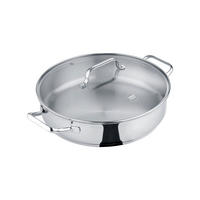 SERVIERPFANNE b.brilliant  - Grau Hochglanz, Basics, Metall (28/9,8/28cm) - Berndes