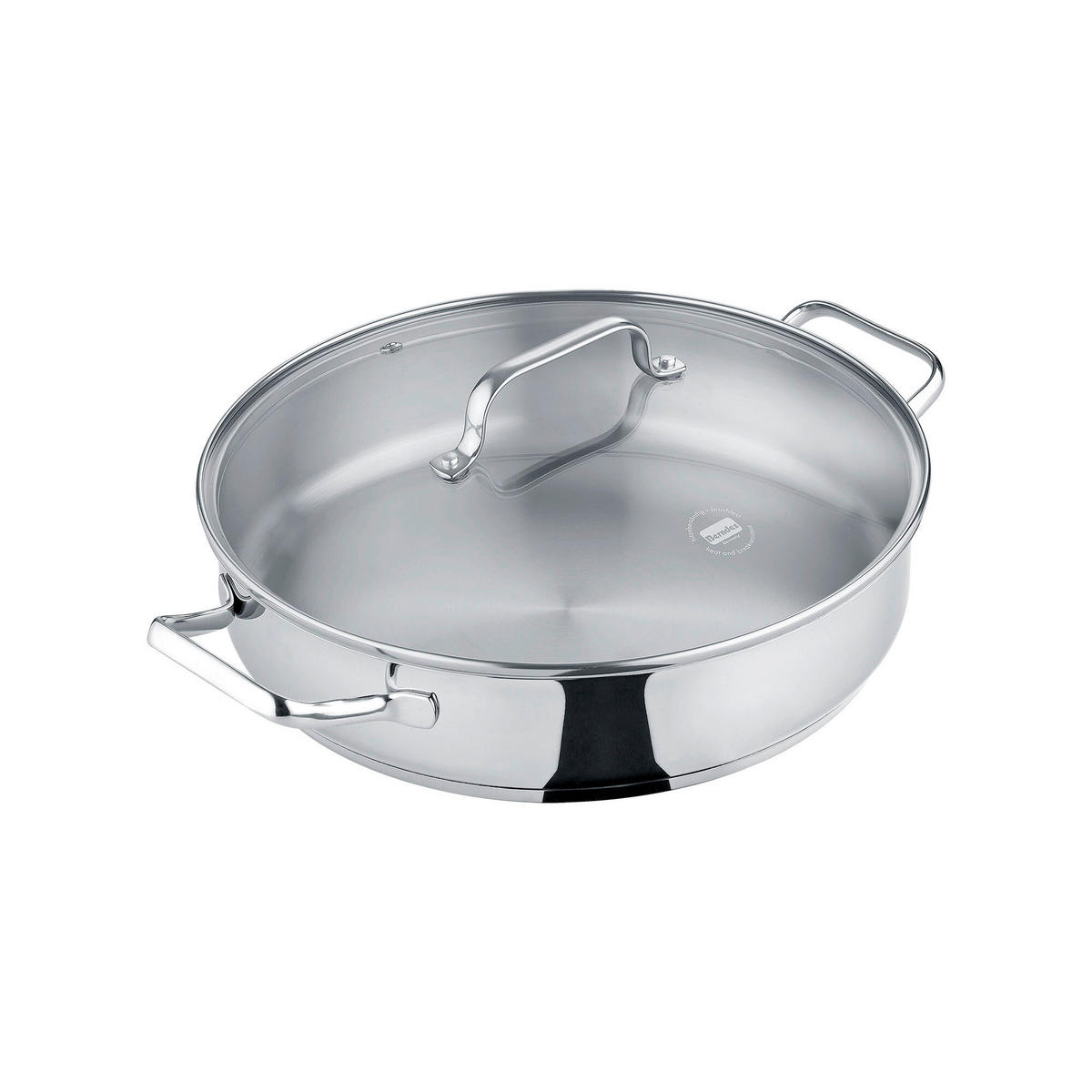 SERVIERPFANNE b.brilliant  - Grau Hochglanz, Basics, Metall (28/9,8/28cm) - Berndes