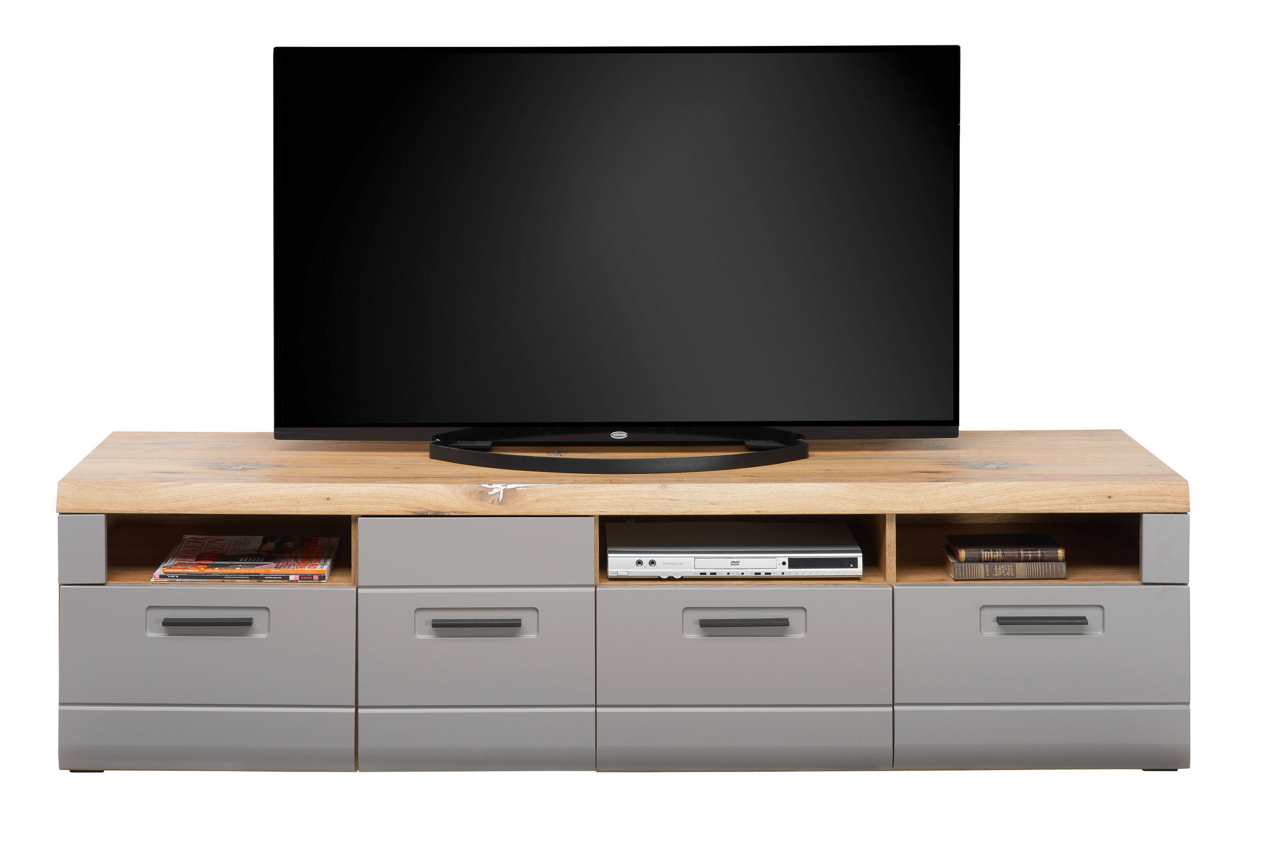 Tv-element Auris B: 190 Cm Basalt/eiche Dekor