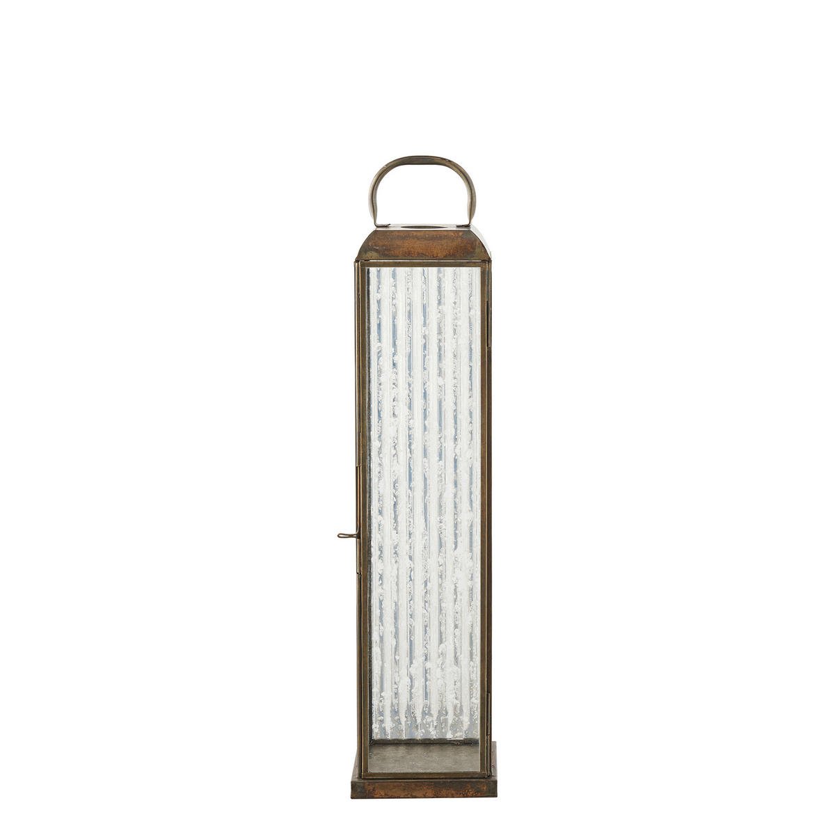 LATERNE - Transparent/Messingfarben, Basics, Glas/Metall (12/49/12cm)