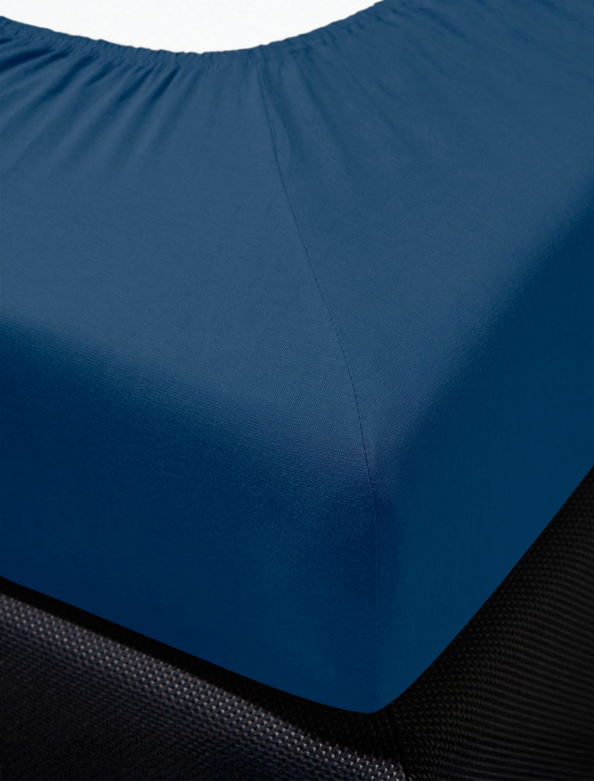 SPANNBETTTUCH Jersey 100/200 cm  - Dunkelblau, KONVENTIONELL, Textil (100/200cm) - Irisette