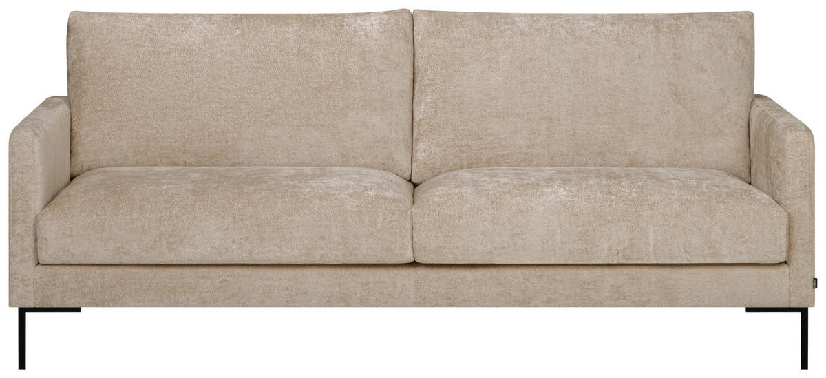 3-SITS SOFFA i vävt tyg beige  - beige/svart, Klassisk, metall/textil (196/78/87cm) - Hom`in