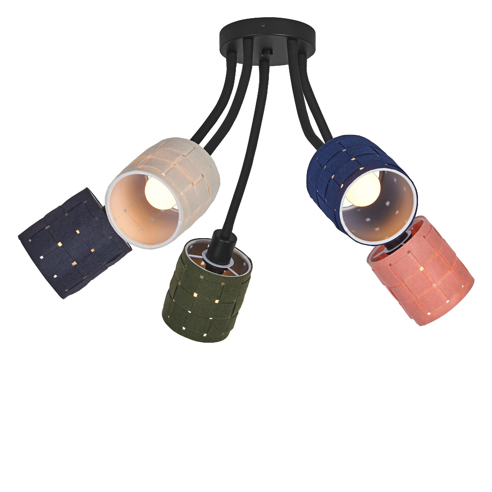DECKENLEUCHTE 60,5/63/43,5 cm   - Multicolor, KONVENTIONELL, Naturmaterialien/Metall (60,5/63/43,5cm) - Ledvance