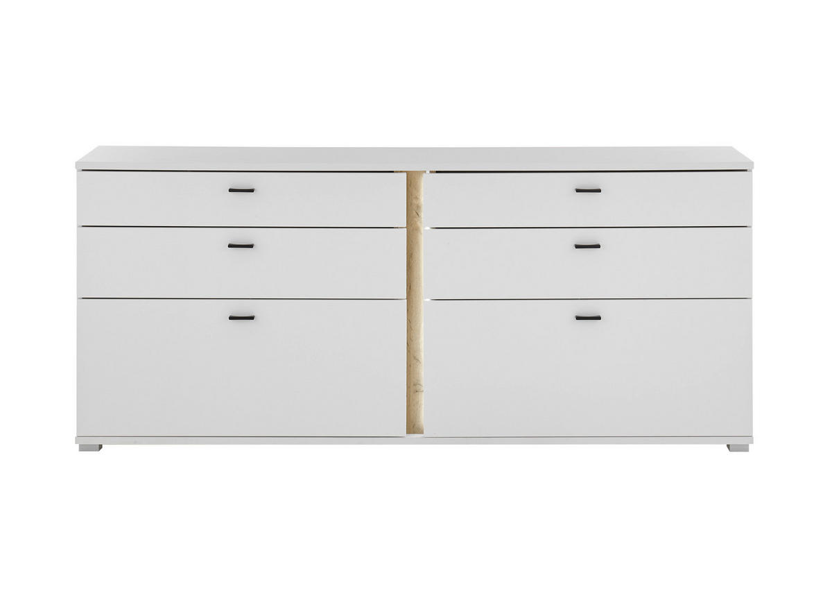 SIDEBOARD  in 200/86/42 cm  - Silberfarben/Eiche Wotan, Design, Holzwerkstoff/Kunststoff (200/86/42cm) - MID.YOU
