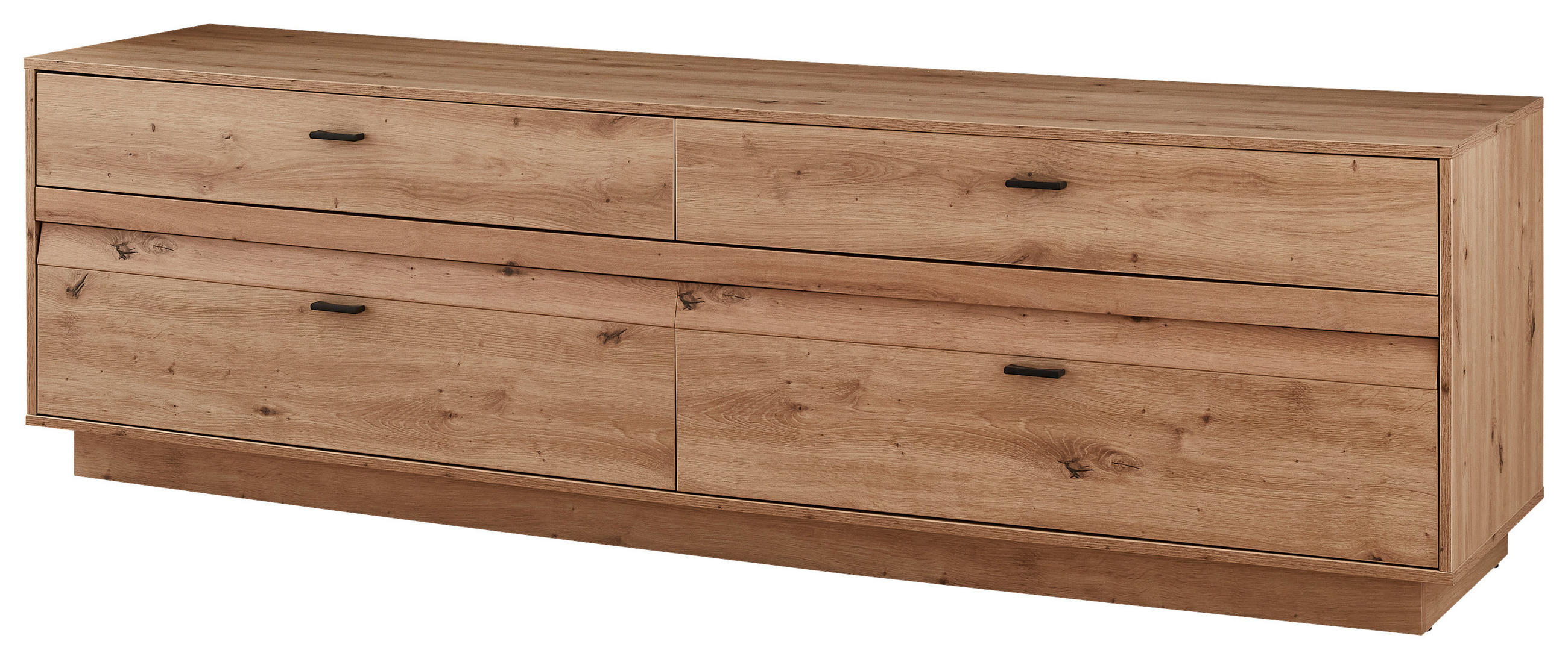 LOWBOARD Eiche Artisan  210/62,3/50 cm  - Anthrazit/Eiche Artisan, KONVENTIONELL, Holzwerkstoff/Metall (210/62,3/50cm) - Xora