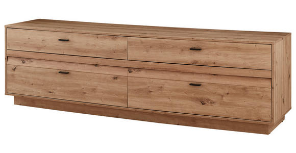 LOWBOARD Eiche Artisan  210/62,3/50 cm  - Anthrazit/Eiche Artisan, KONVENTIONELL, Holzwerkstoff/Metall (210/62,3/50cm) - Xora