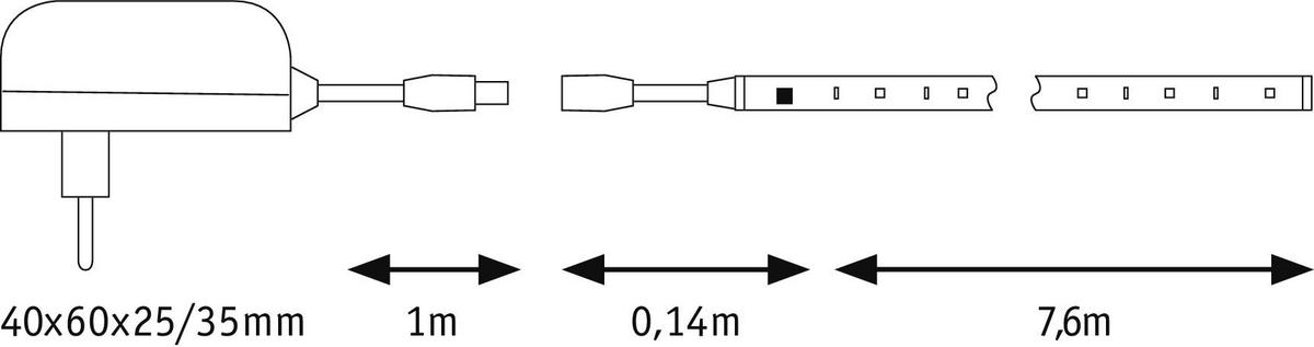 LED-STRIP SimpLED 750,0 cm   - Weiß, Basics, Kunststoff (750,0cm) - Paulmann