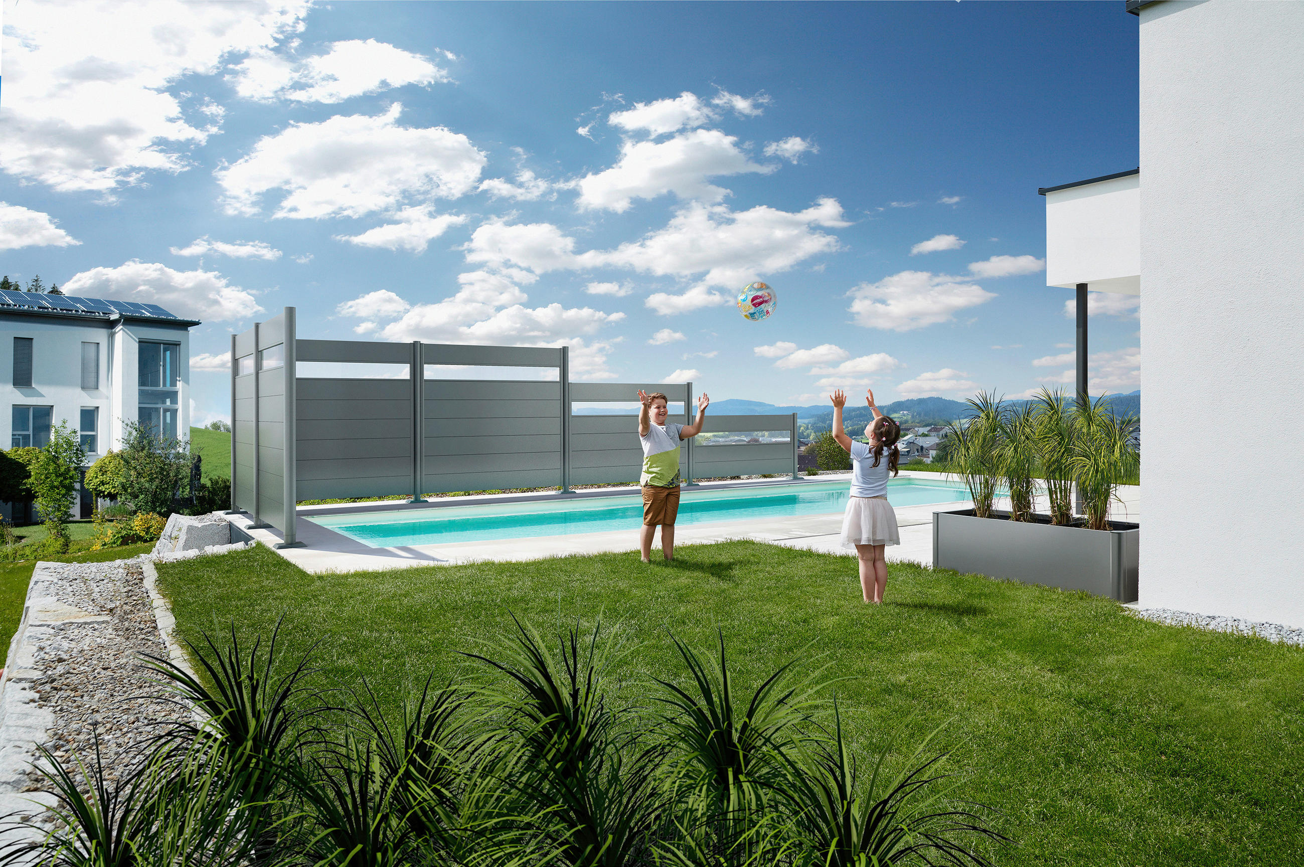 Thumbnail - Biohort Sichtschutz, Silber, Metall, 96x182x4.4 cm, Sonnen- & Sichtschutz, Sichtschutz Garten, Paravents outdoor