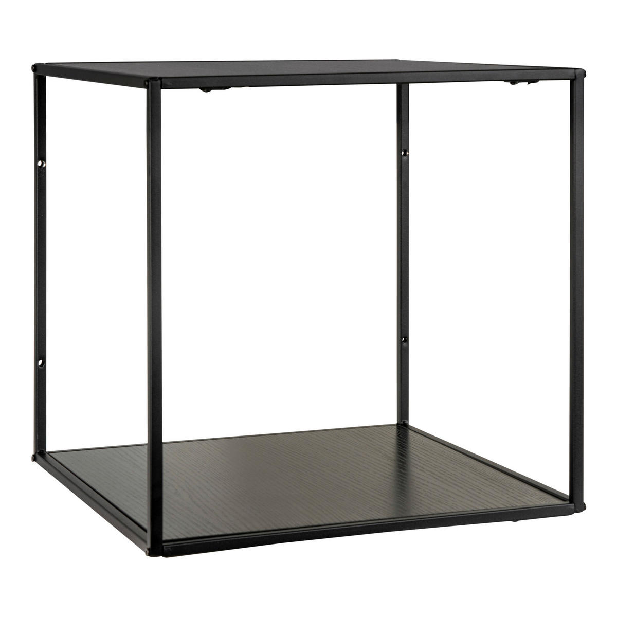 WANDREGAL Schwarz  - Schwarz, Design, Holz/Metall (36/36/36cm)