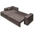 ECKSOFA in Plüsch Graubraun  - Graubraun/Blaugrau, Design, Kunststoff/Textil (152/288cm) - Xora