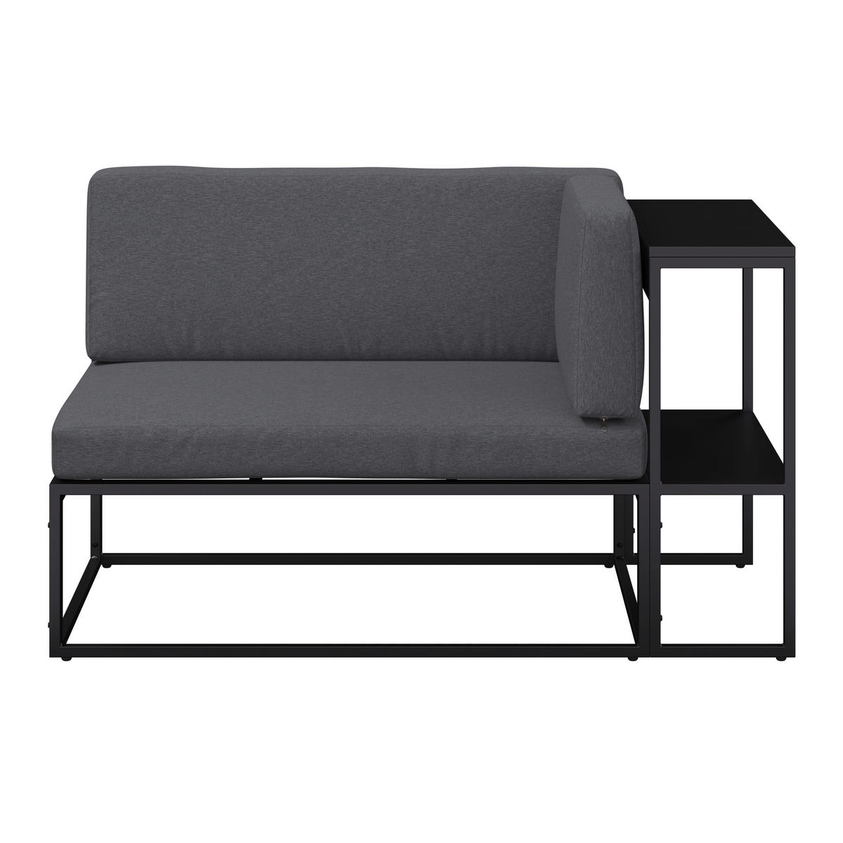 GARTENBANK 137/75/70 cm  Eisen  - Anthrazit, Basics, Textil/Metall (137/75/70cm) - Ambia Garden