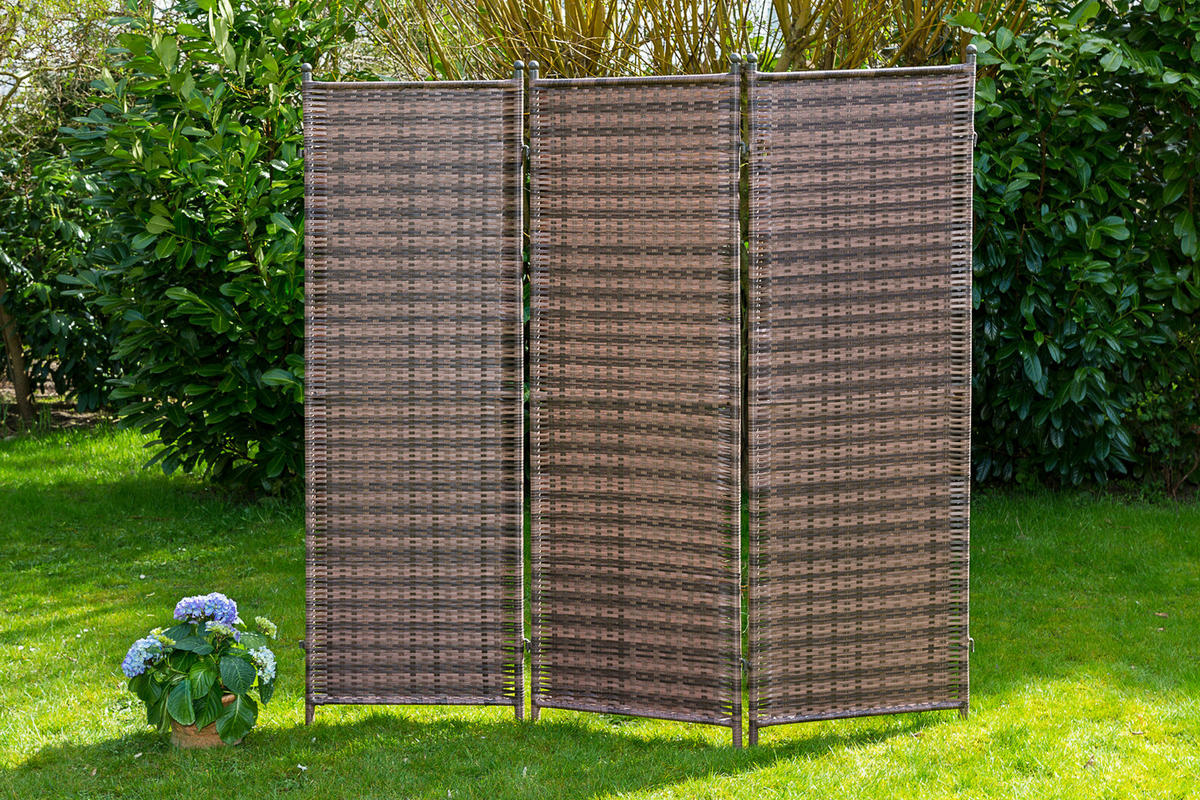 PARAVENT mit 3  Flügel - Cognac, MODERN, Metall (183/183cm) - Gardenson