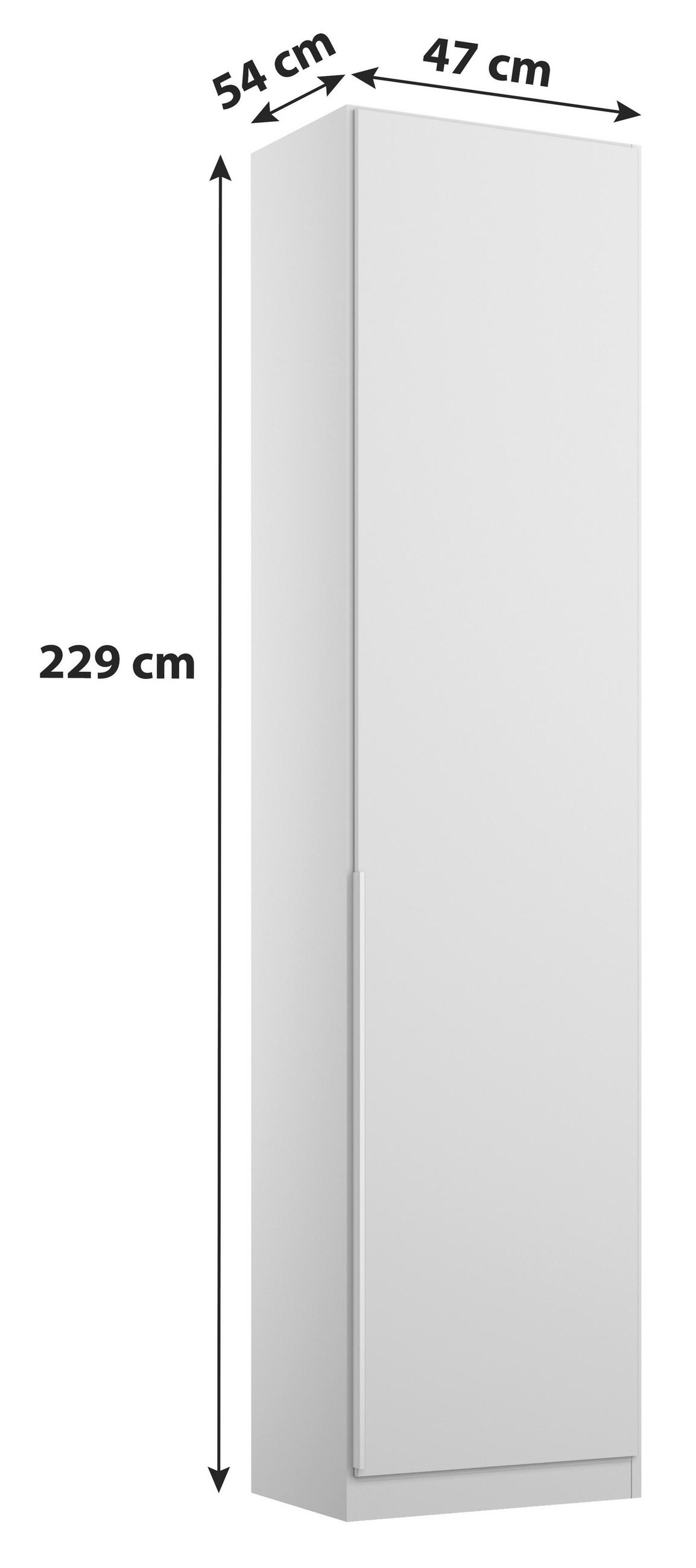 DREHTÜRENSCHRANK in Hellgrau  - Hellgrau/Alufarben, Modern, Holzwerkstoff (47/229/54cm) - Rauch Möbel