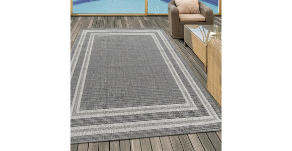 FLACHWEBETEPPICH 120/170 cm Aruba Grau - Grau, Design, Textil (120/170cm) - Novel