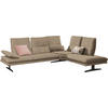 ECKSOFA in Mikrofaser Taupe  - Taupe/Schwarz, Design, Textil/Metall (284/224cm) - Chilliano