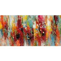 KEILRAHMENBILD 70/140/5 cm  - Türkis/Beige, Basics (70/140/5cm)