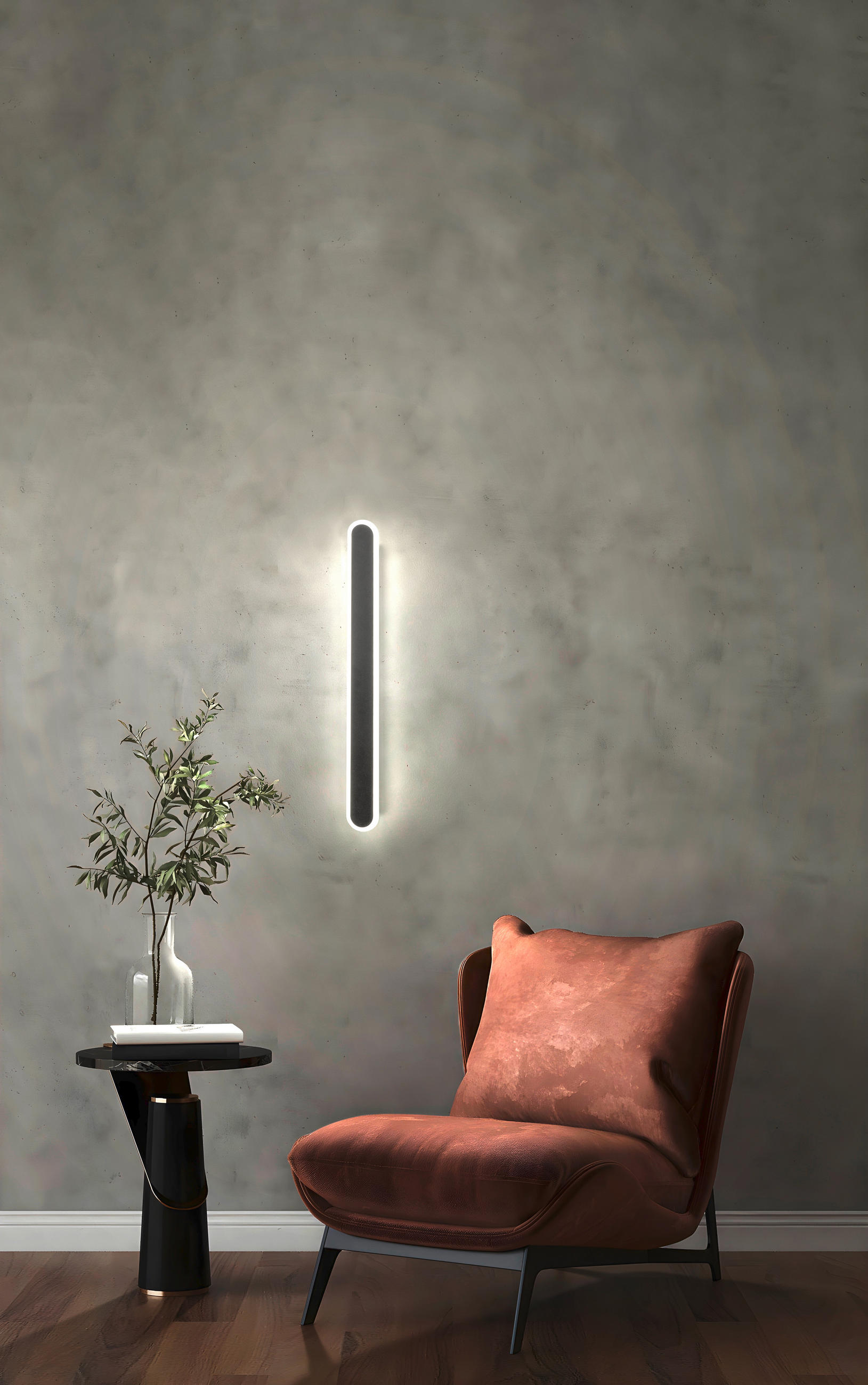 LED-WANDLEUCHTE Stretto 60/6/5 cm   - Silberfarben, Design, Metall (60/6/5cm) - Fischer & Honsel