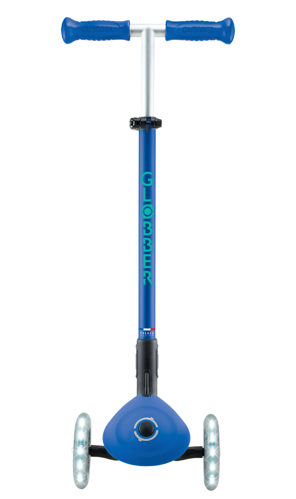 KINDERSCOOTER ELITE LIGHTS  - Dunkelblau, Basics, Kunststoff (57.5/28/82.5cm) - GLOBBER