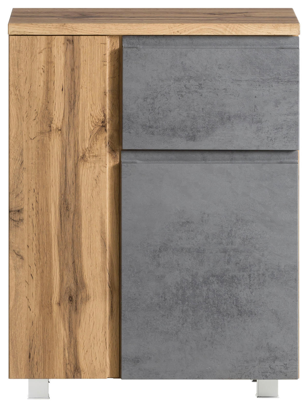 UNTERSCHRANK 65/79/35 cm   - Eiche Wotan/Hellgrau, MODERN, Holzwerkstoff (65/79/35cm) - Held