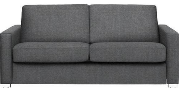 SCHLAFSOFA Webstoff Grau  - Chromfarben/Grau, KONVENTIONELL, Metall (188cm) - Novel