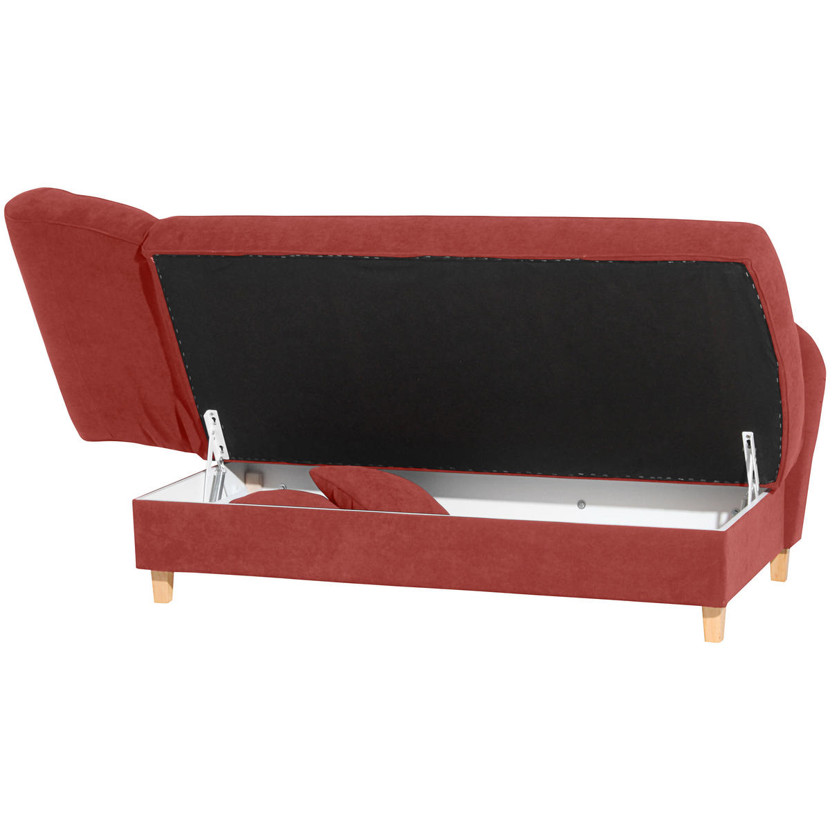 RÉCAMIERE in Velours Terracotta  - Buchefarben/Terracotta, Design, Holz/Textil (190/88/82cm) - Max Winzer