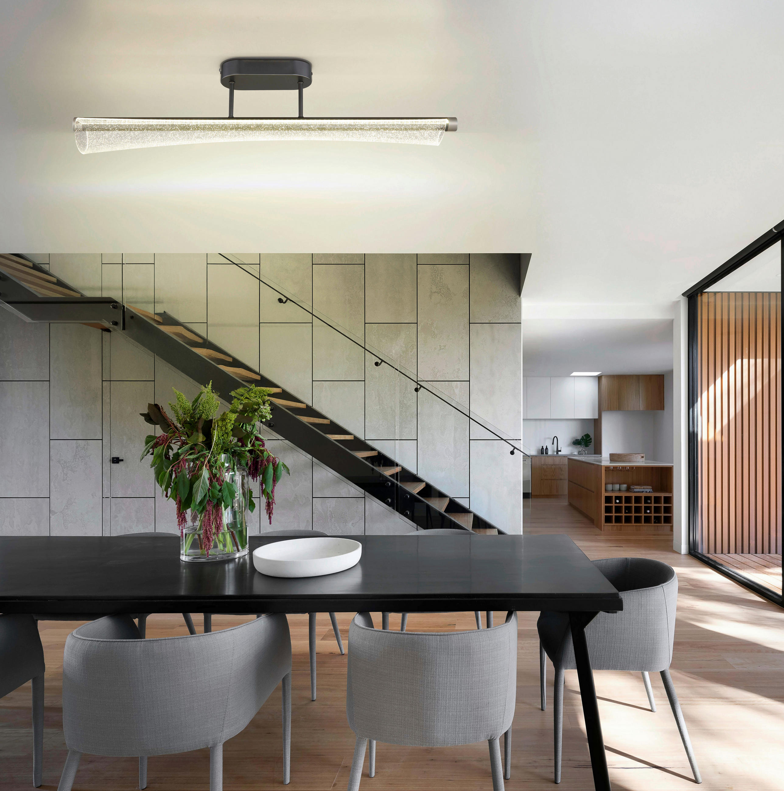 LED-DECKENLEUCHTE 81/12/19 cm - Klar/Anthrazit, Design, Kunststoff/Metall (81/12/19cm) - Globo