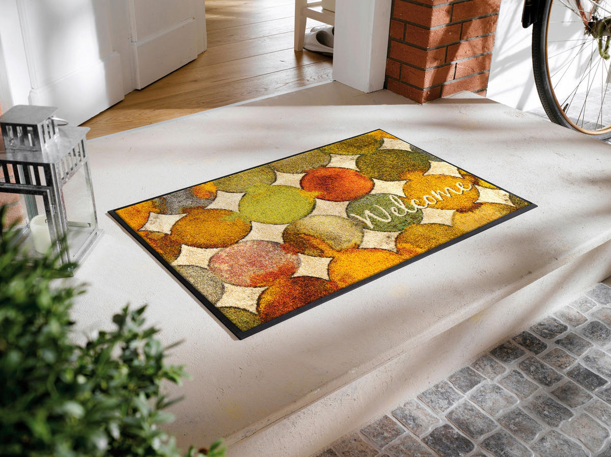 FUßMATTE 50/75 cm Charming Path  - Beige, Trend, Kunststoff/Textil (50/75cm) - wash+dry