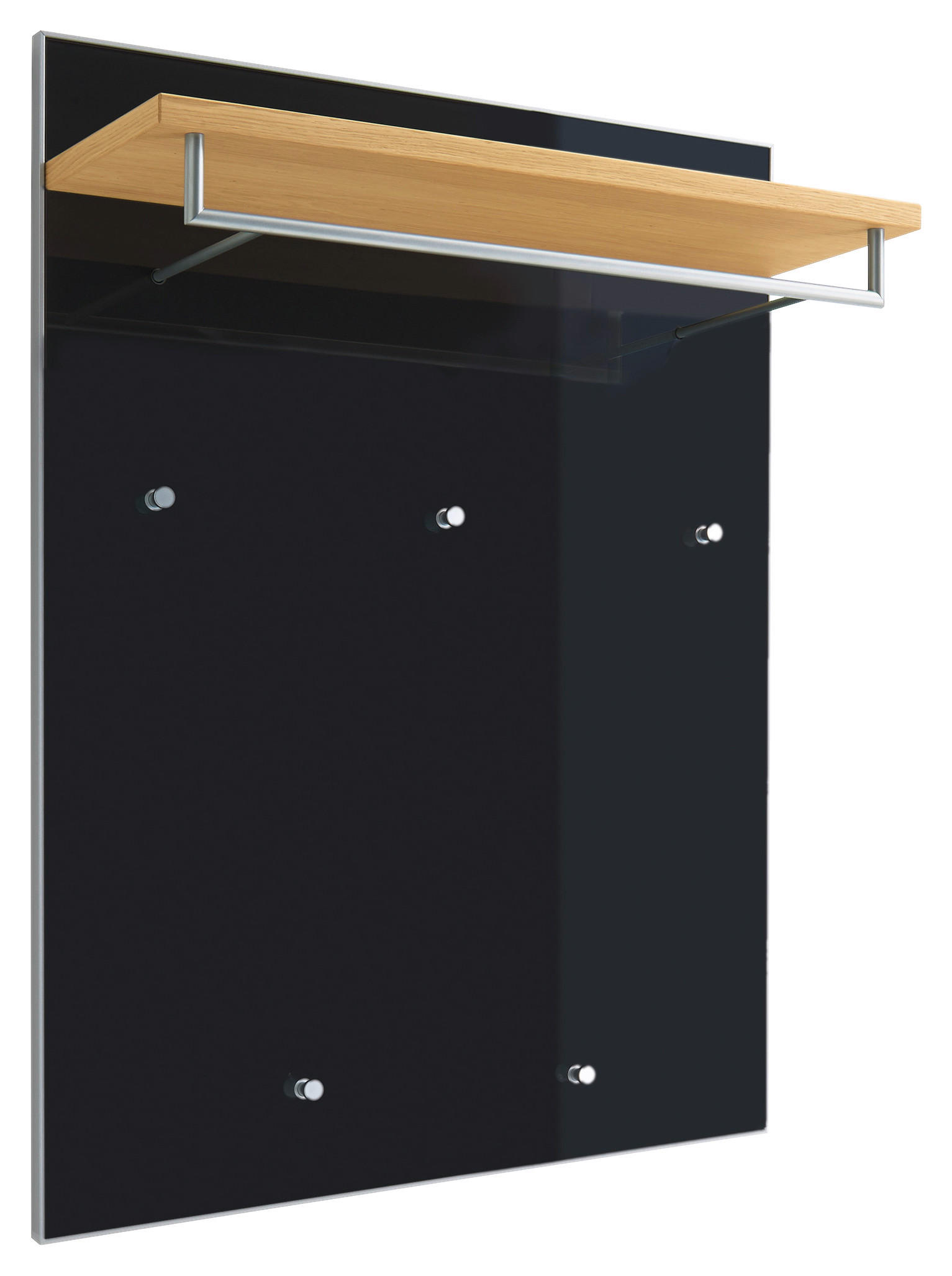 GARDEROBENPANEEL  in 80/109/27 cm  - Eiche Bianco/Anthrazit, Design, Glas/Holz (80/109/27cm)