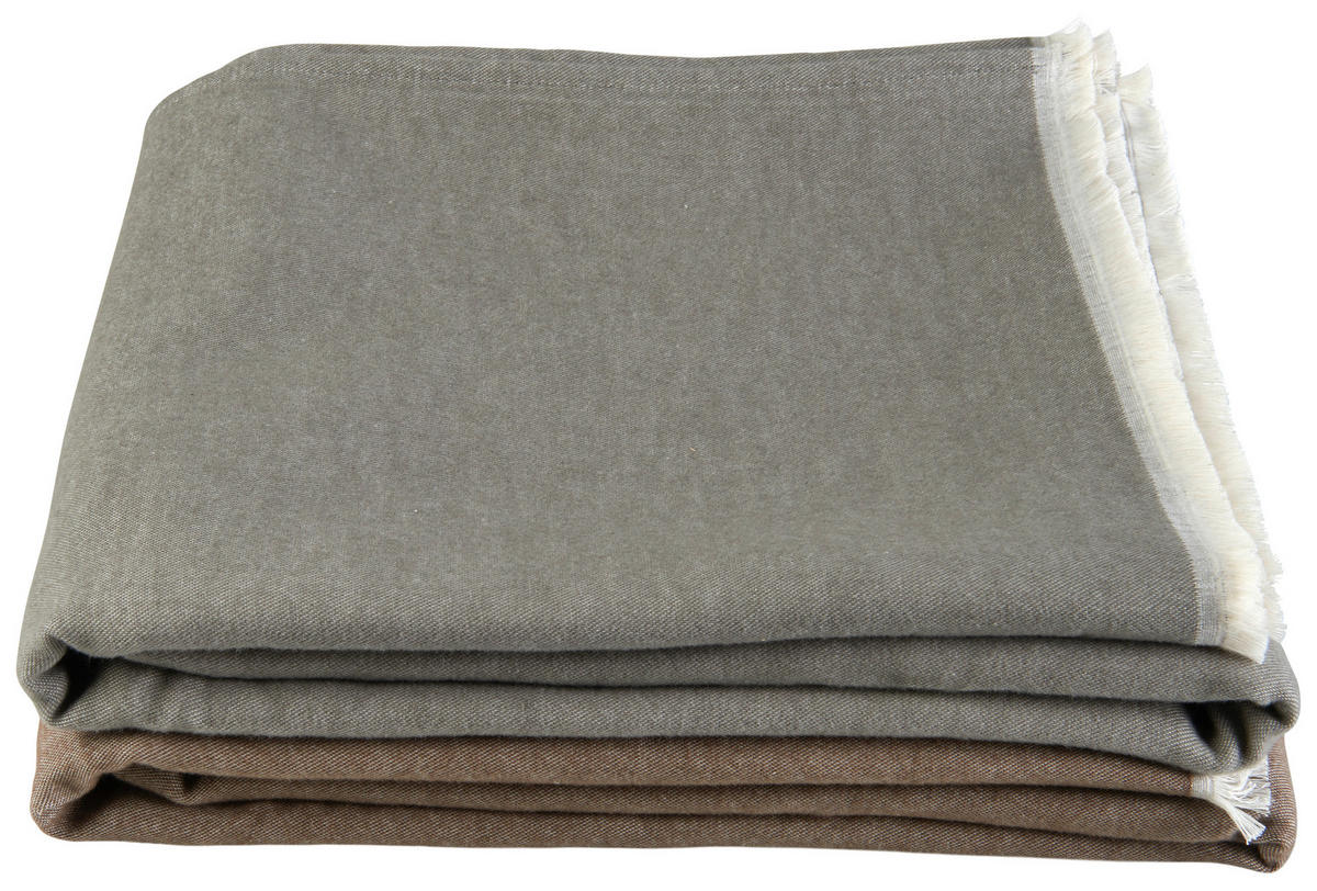 PĂTURĂ REVERSIBILĂ 140/210 cm  - gri închis/gri, Natur, textil (140/210cm) - Novel