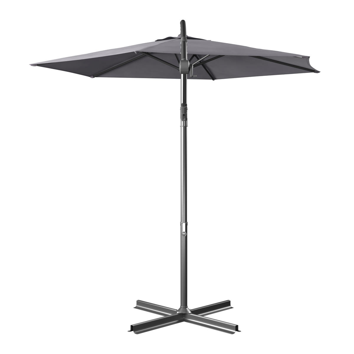 SONNENSCHIRM 300 cm   - Dunkelgrau, Trend, Textil/Metall (300cm) - Ambia Garden